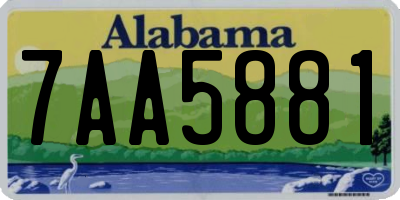 AL license plate 7AA5881
