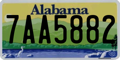 AL license plate 7AA5882