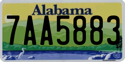 AL license plate 7AA5883