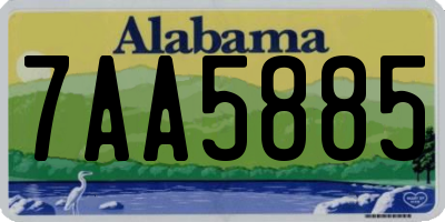 AL license plate 7AA5885