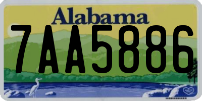 AL license plate 7AA5886
