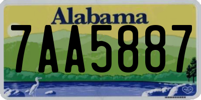 AL license plate 7AA5887