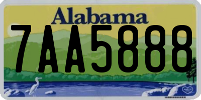 AL license plate 7AA5888