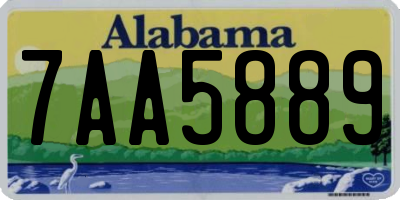 AL license plate 7AA5889
