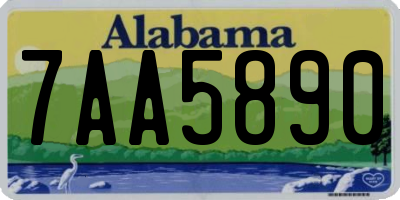 AL license plate 7AA5890
