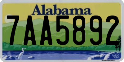 AL license plate 7AA5892
