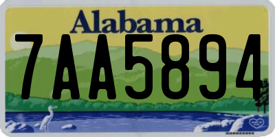 AL license plate 7AA5894