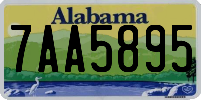 AL license plate 7AA5895