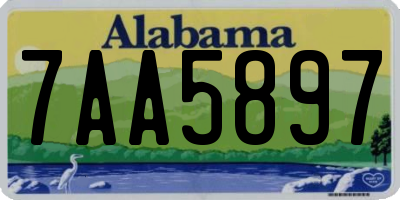 AL license plate 7AA5897