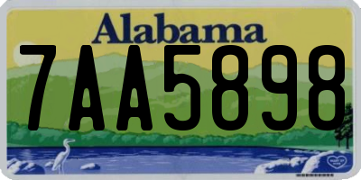 AL license plate 7AA5898