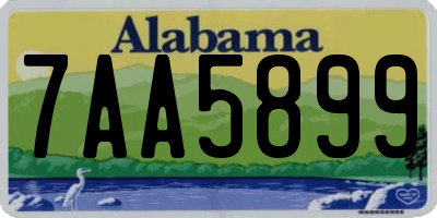 AL license plate 7AA5899