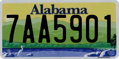 AL license plate 7AA5901