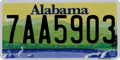AL license plate 7AA5903
