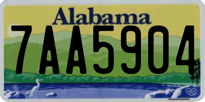 AL license plate 7AA5904
