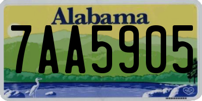 AL license plate 7AA5905
