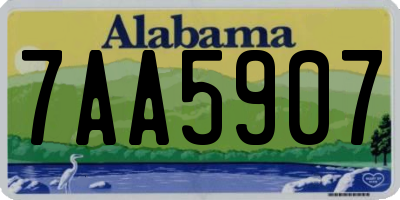 AL license plate 7AA5907