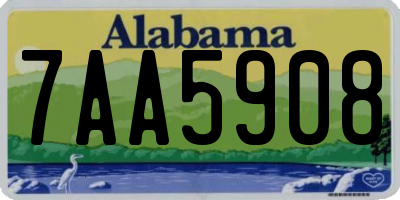 AL license plate 7AA5908