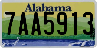 AL license plate 7AA5913