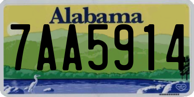 AL license plate 7AA5914