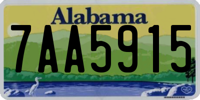 AL license plate 7AA5915