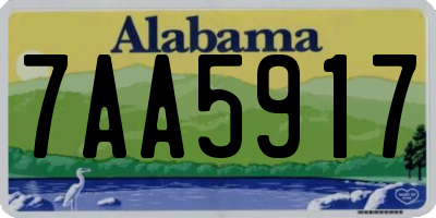 AL license plate 7AA5917
