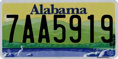 AL license plate 7AA5919