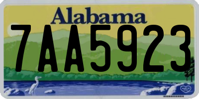 AL license plate 7AA5923
