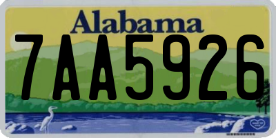 AL license plate 7AA5926
