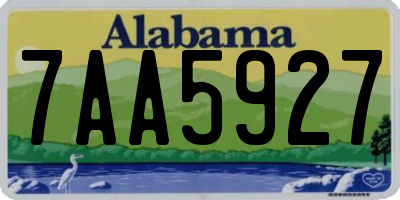 AL license plate 7AA5927
