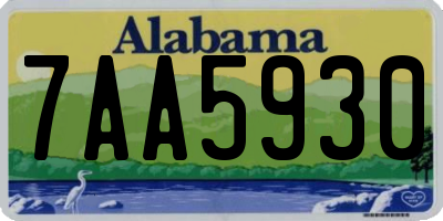 AL license plate 7AA5930