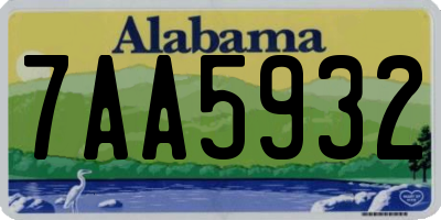 AL license plate 7AA5932