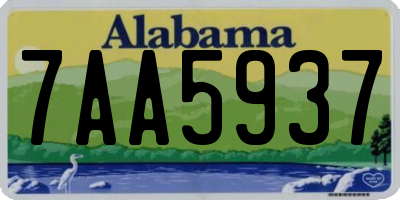 AL license plate 7AA5937