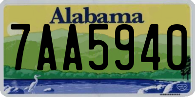 AL license plate 7AA5940