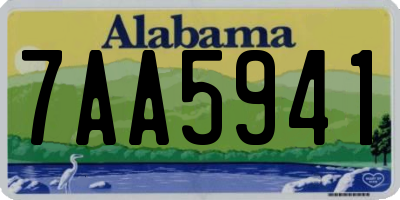 AL license plate 7AA5941
