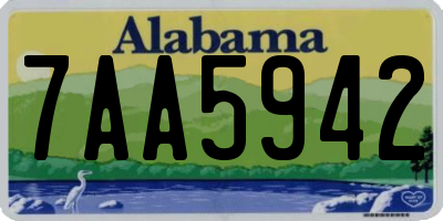 AL license plate 7AA5942