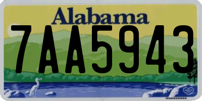 AL license plate 7AA5943