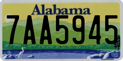 AL license plate 7AA5945