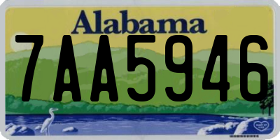 AL license plate 7AA5946