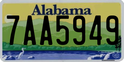 AL license plate 7AA5949