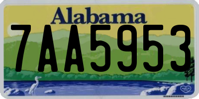 AL license plate 7AA5953