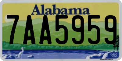 AL license plate 7AA5959