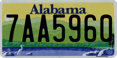 AL license plate 7AA5960