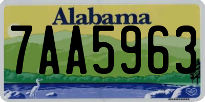 AL license plate 7AA5963