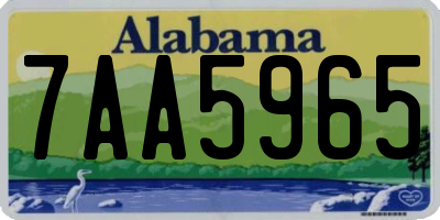 AL license plate 7AA5965