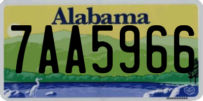 AL license plate 7AA5966
