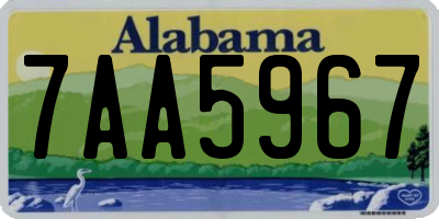 AL license plate 7AA5967
