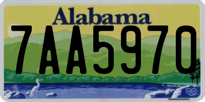 AL license plate 7AA5970