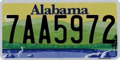 AL license plate 7AA5972