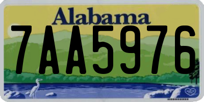 AL license plate 7AA5976