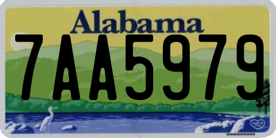 AL license plate 7AA5979